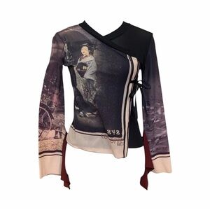 Cop Copine Wrap Around Geisha Mesh Top